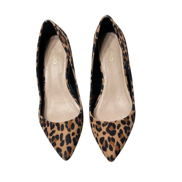 Aldo‎ Leopard Print Block Heel Pointed Toe Pumps Size 7 - Picture 8 of 10